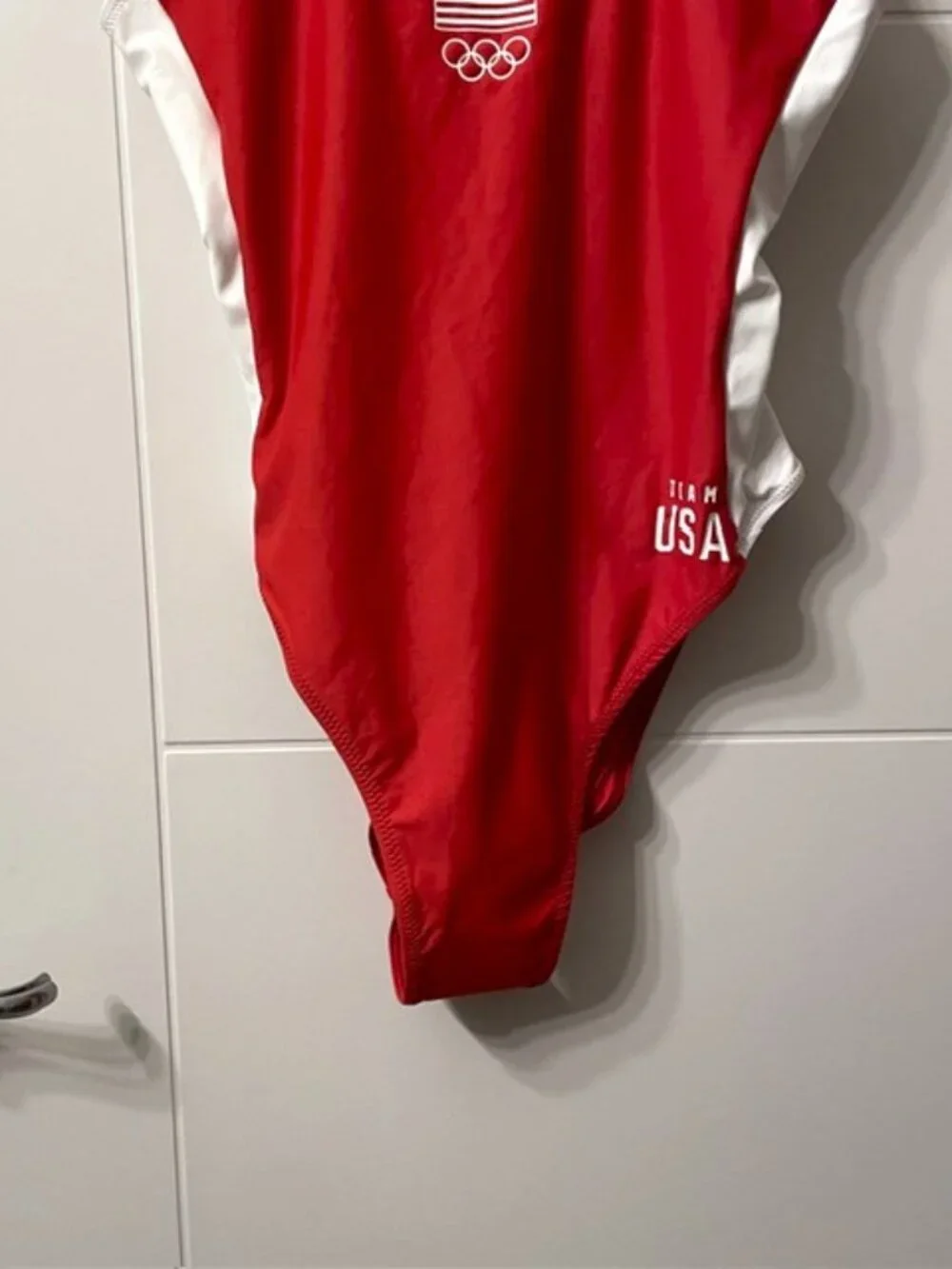 NWT Skims Olympic Team USA Scoop Neck One Piece Swimsuit Red Size Large